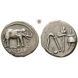 Römische Republik, Caius Iulius Caesar, Denar 49-48 v.Chr., ss-vz/vz
