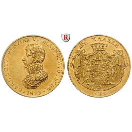 Braunschweig, Herzogtum Braunschweig, Karl II. als selbständiger Herzog, 2 1/2 Taler 1829, f.vz