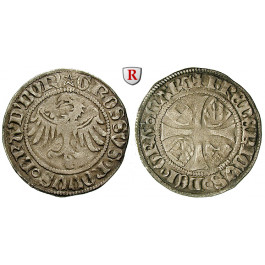 Brandenburg-Preussen, Kurfürstentum Brandenburg, Friedrich II., Groschen o.J., ss+