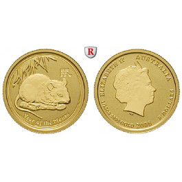 Australien, Elizabeth II., 5 Dollars 2008, 1,55 g fein, st