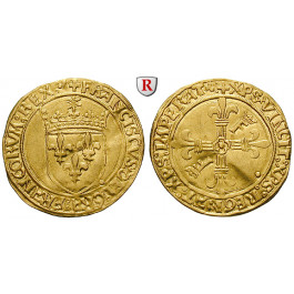 Frankreich, Francois I., Ecu d´or au soleil o.J. (23.01.1515), f.vz