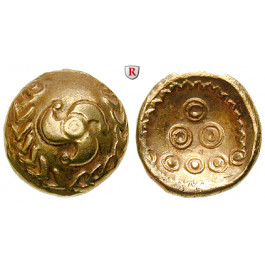 Deutschland, Hessen u. Rheinland, Regenbogenschüsselchen-Stater 1. Jh.v.Chr., vz