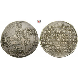Sachsen, Albertinische Linie, Johann Georg II., Taler 1657, ss+