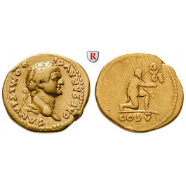 Römische Kaiserzeit, Domitianus, Caesar, Aureus 77-78, ss-vz/ss