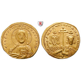 Byzanz, Constantinus VII. und Romanus II., Solidus 950-955, vz+