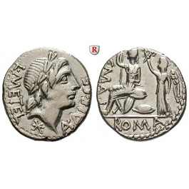 Römische Republik, L. Metellus und A. Albinus, Denar 96 v.Chr., f.vz