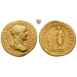 Römische Kaiserzeit, Traianus, Aureus Jan.-Okt. 111, ss