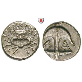 Thrakien-Donaugebiet, Apollonia Pontika, Drachme 5.-4.Jh. v.Chr., ss-vz