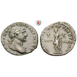 Römische Kaiserzeit, Traianus, Denar 111, ss-vz