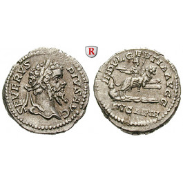 Römische Kaiserzeit, Septimius Severus, Denar, f.vz
