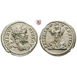 Römische Kaiserzeit, Septimius Severus, Denar 201, vz-st/vz