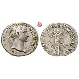 Römische Kaiserzeit, Traianus, Denar 103-111, ss
