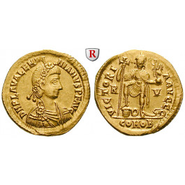 Römische Kaiserzeit, Valentinianus III., Solidus 430-445, vz+