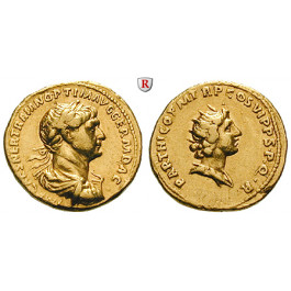 Römische Kaiserzeit, Traianus, Aureus 114-117, f.vz