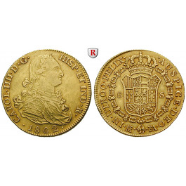 Spanien, Carlos IV., 8 Escudos 1802, ss