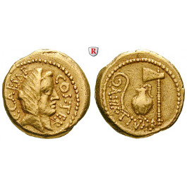Römische Republik, Caius Iulius Caesar, Aureus 46 v.Chr., ss+