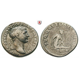 Römische Kaiserzeit, Traianus, Denar 103-111, ss