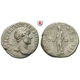 Römische Kaiserzeit, Hadrianus, Denar 119-122, ss+
