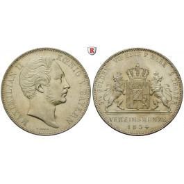 Bayern, Königreich, Maximilian II., Vereinsdoppeltaler 1854, ss-vz/vz