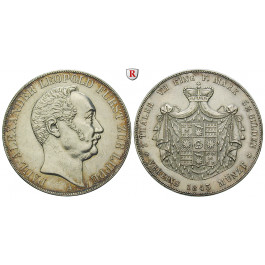Lippe, Grafschaft, Paul Alexander Leopold, Vereinsdoppeltaler 1843, ss-vz/vz