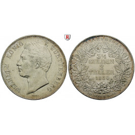 Württemberg, Herzogtum Württemberg (Kgr. ab 1806), Wilhelm I., Vereinsdoppeltaler 1854, ss-vz