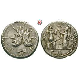 Römische Republik, M. Furius, Denar 119 v.Chr., ss-vz