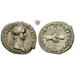 Römische Kaiserzeit, Nerva, Denar 96, ss-vz