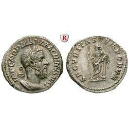 Römische Kaiserzeit, Macrinus, Denar 217, vz