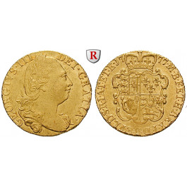 Grossbritannien, George III., Guinea 1777, ss-vz