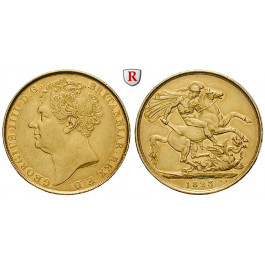Grossbritannien, George IV., 2 Pounds 1823, ss-vz