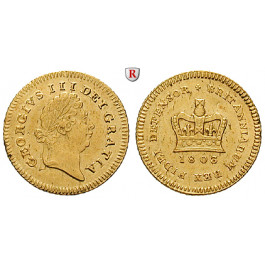 Grossbritannien, George III., 1/3 Guinea 1803, ss-vz