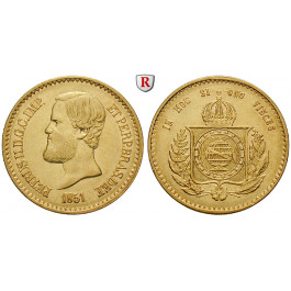 Brasilien, Pedro II., 20000 Reis 1851, ss+