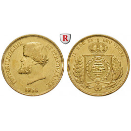 Brasilien, Pedro II., 10000 Reis 1856, ss-vz
