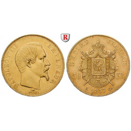 Frankreich, Napoleon III., 50 Francs 1857, 14,52 g fein, ss-vz