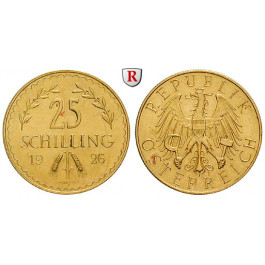 Österreich, 1. Republik, 25 Schilling 1926, 5,29 g fein, f.vz