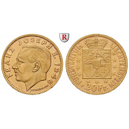 Liechtenstein, Franz Josef II., 20 Franken 1946, 5,81 g fein, vz-st