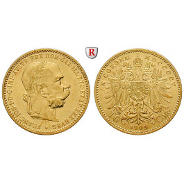 Österreich, Kaiserreich, Franz Joseph I., 10 Kronen 1905, 3,05 g fein, f.vz