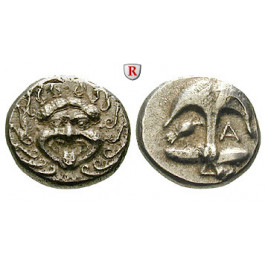 Thrakien-Donaugebiet, Apollonia Pontika, Drachme 5.-4.Jh. v.Chr., ss-vz