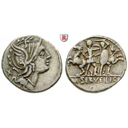 Römische Republik, M. Servilius, Denar 100 v.Chr., ss+
