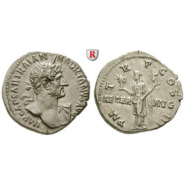Römische Kaiserzeit, Hadrianus, Denar 119-120, f.vz