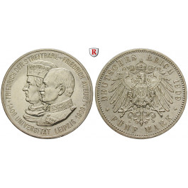 Deutsches Kaiserreich, Sachsen, Friedrich August III., 5 Mark 1909, Universität Leipzig, f.vz/vz+, J. 139