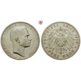 Deutsches Kaiserreich, Sachsen-Coburg-Gotha, Carl Eduard, 5 Mark 1907, A, ss-vz, J. 148
