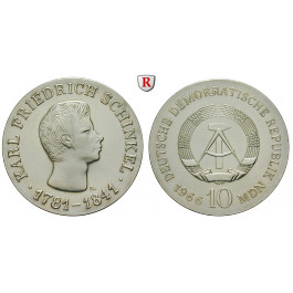 DDR, 10 Mark 1966, Schinkel, vz, J. 1517