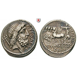 Römische Republik, P. Hypsaeus, Denar 60 v.Chr., f.vz