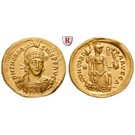 Römische Kaiserzeit, Theodosius II., Solidus 408-419, vz-st