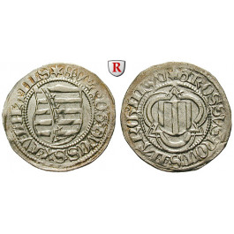 Sachsen, Kurfürstentum, Ernst, Albrecht und Wilhelm, Spitzgroschen 1475, ss+