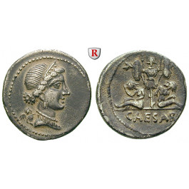 Römische Republik, Caius Iulius Caesar, Denar 46-45 v.Chr., ss-vz