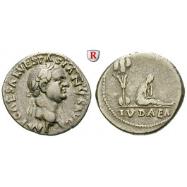 Römische Kaiserzeit, Vespasianus, Denar 69-71, ss