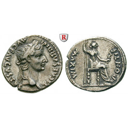 Römische Kaiserzeit, Tiberius, Denar 36-37, f.vz