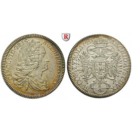 Römisch Deutsches Reich, Karl VI., 1/4 Taler 1740, vz/st